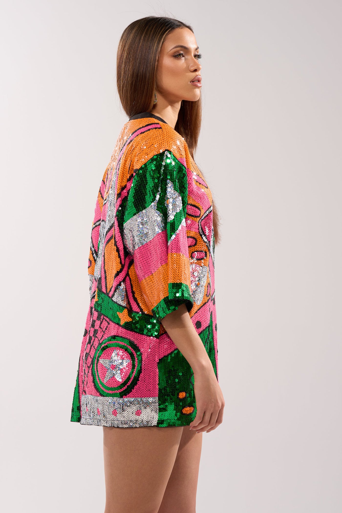 HOUSE OF HEARTS SEQUIN TSHIRT DRESS