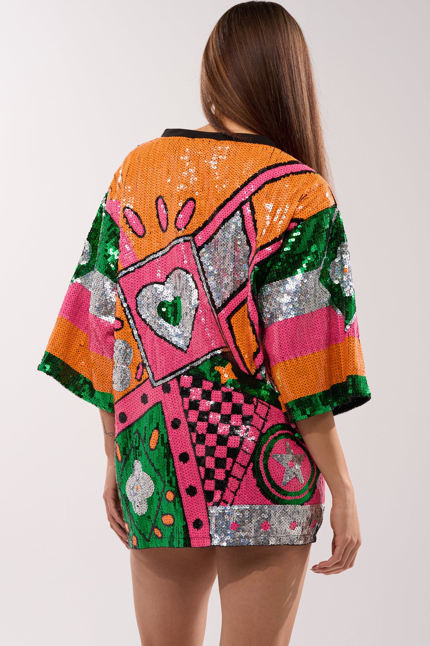 HOUSE OF HEARTS SEQUIN TSHIRT DRESS