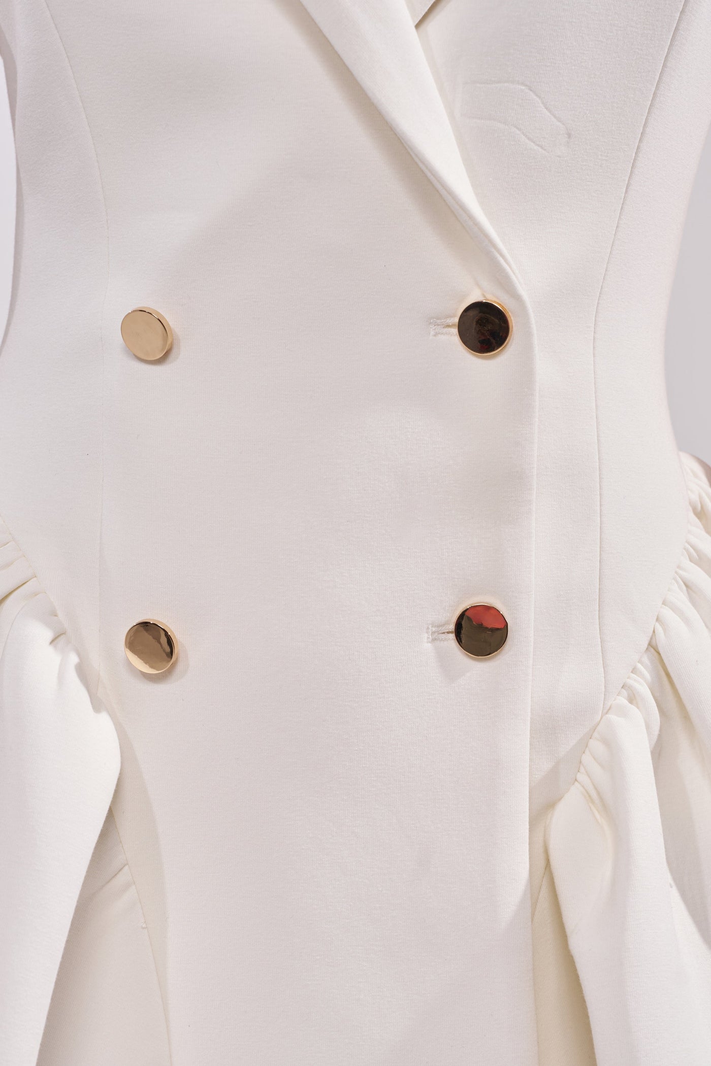 REPRESENTING ME SLEEVELESS BLAZER DRESS IN WHITE
