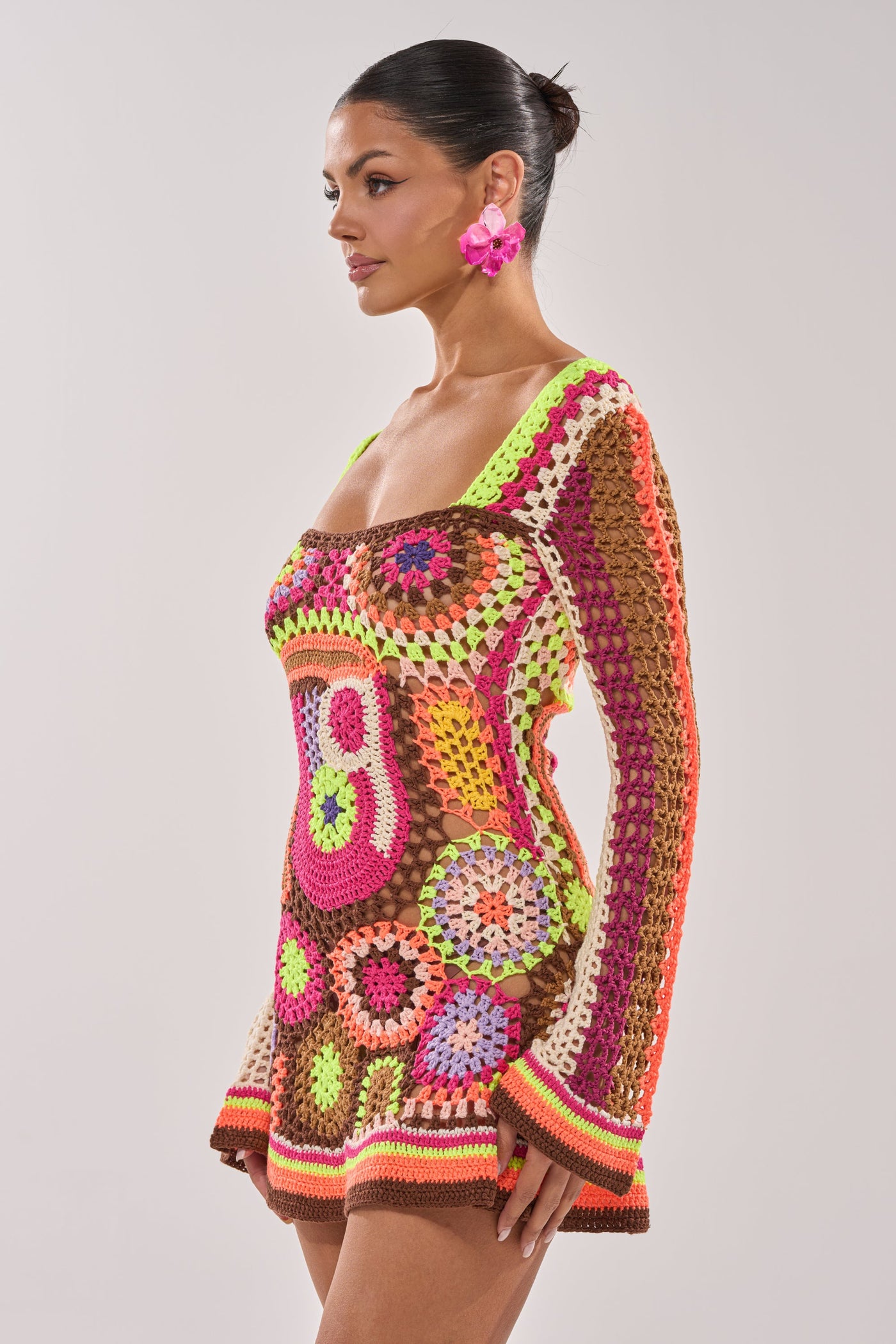 CABANA CROCHET MINI DRESS