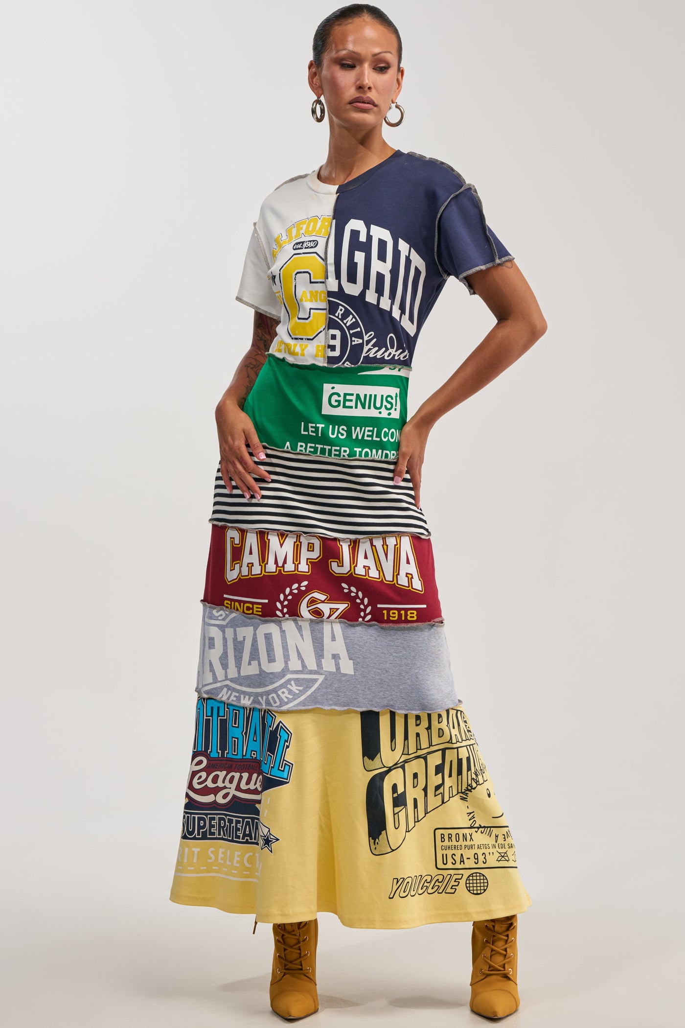 COOL GIRL ENERGY TSHIRT MAXI DRESS