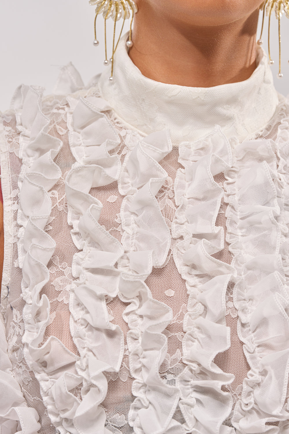 FOR THE FRILL OF IT MINI DRESS IN WHITE