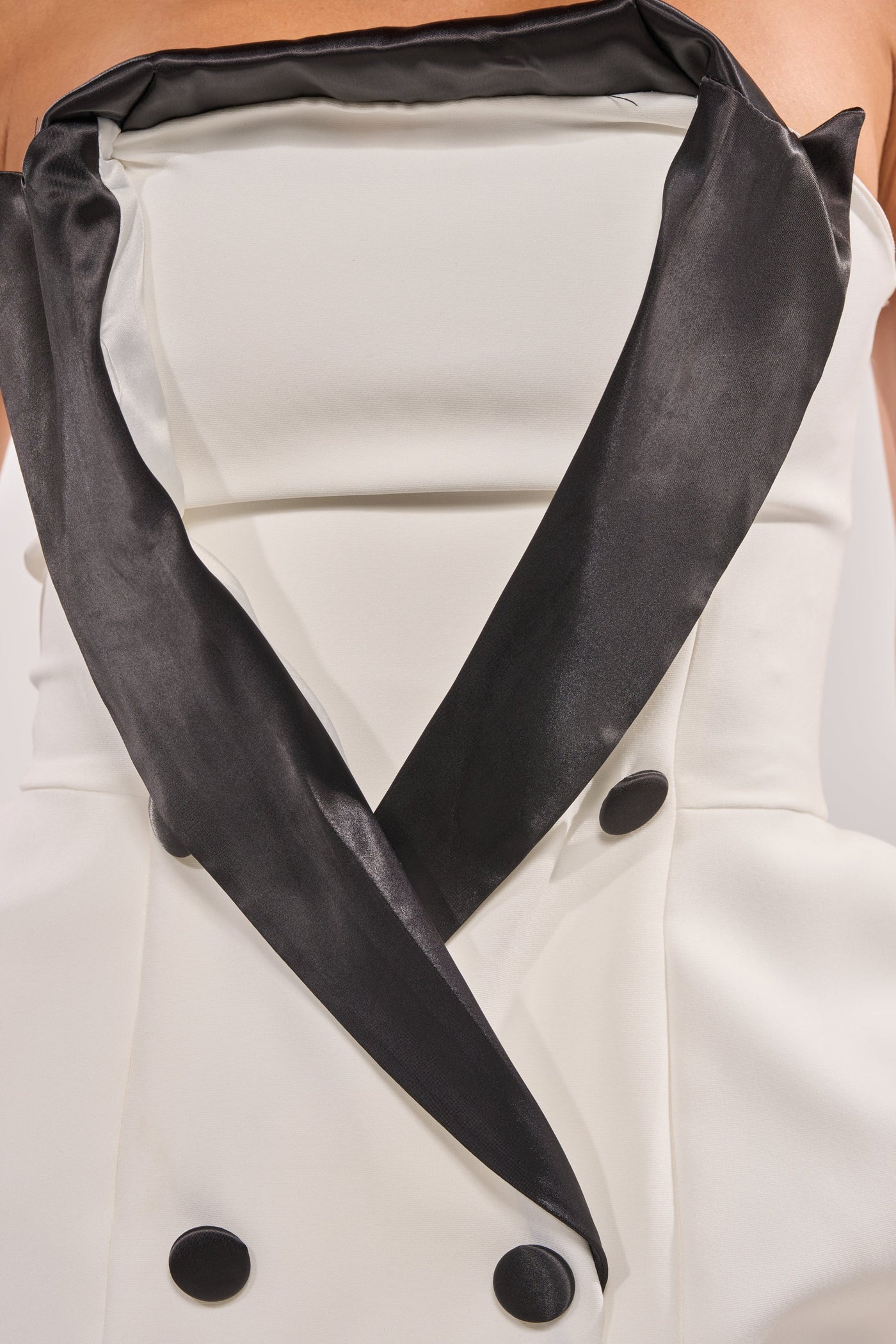 THE MAIN EVENT SUITING MINI DRESS IN WHITE
