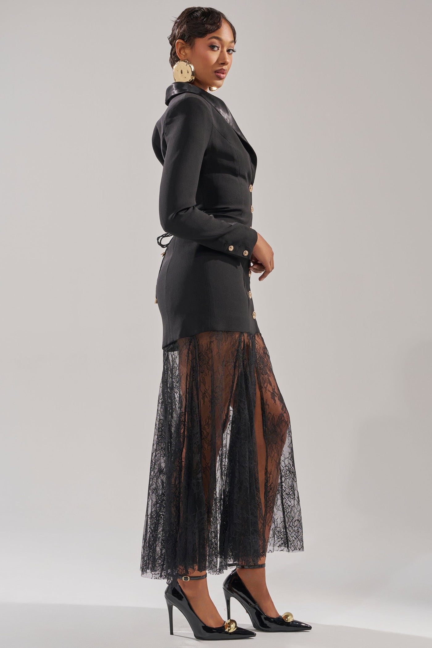 OK BOSS LADY BLAZER MAXI DRESS