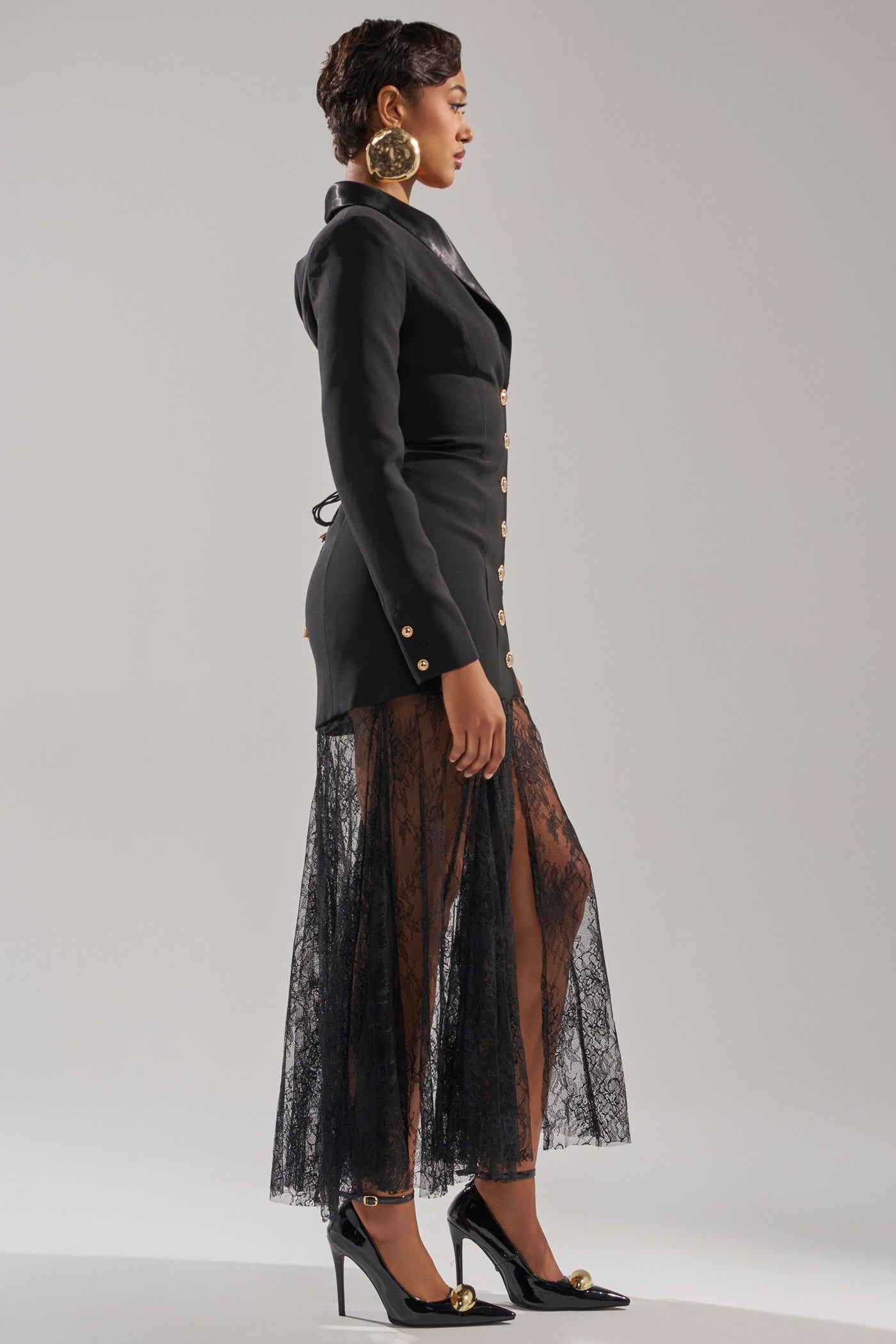 OK BOSS LADY BLAZER MAXI DRESS