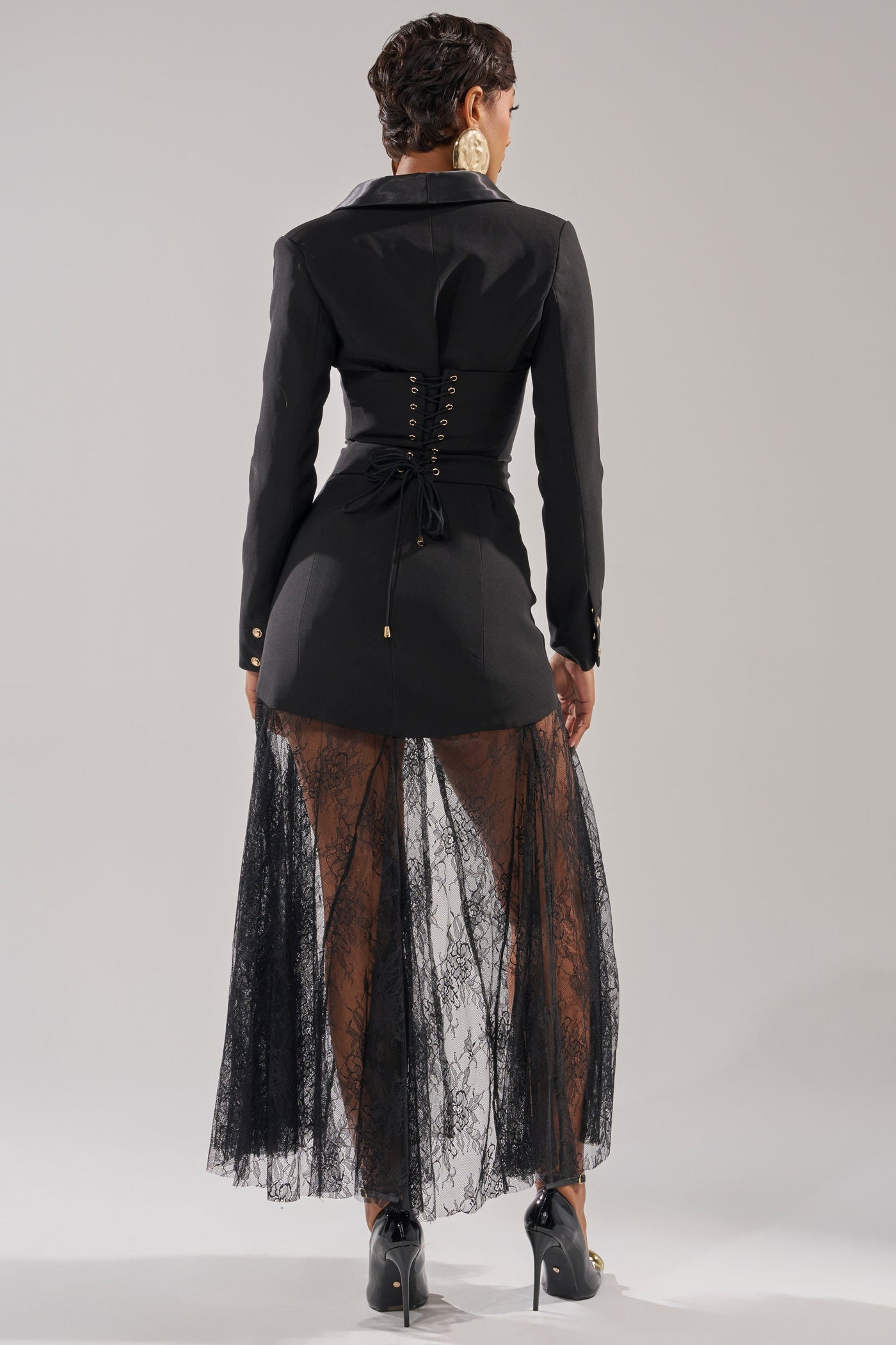 OK BOSS LADY BLAZER MAXI DRESS