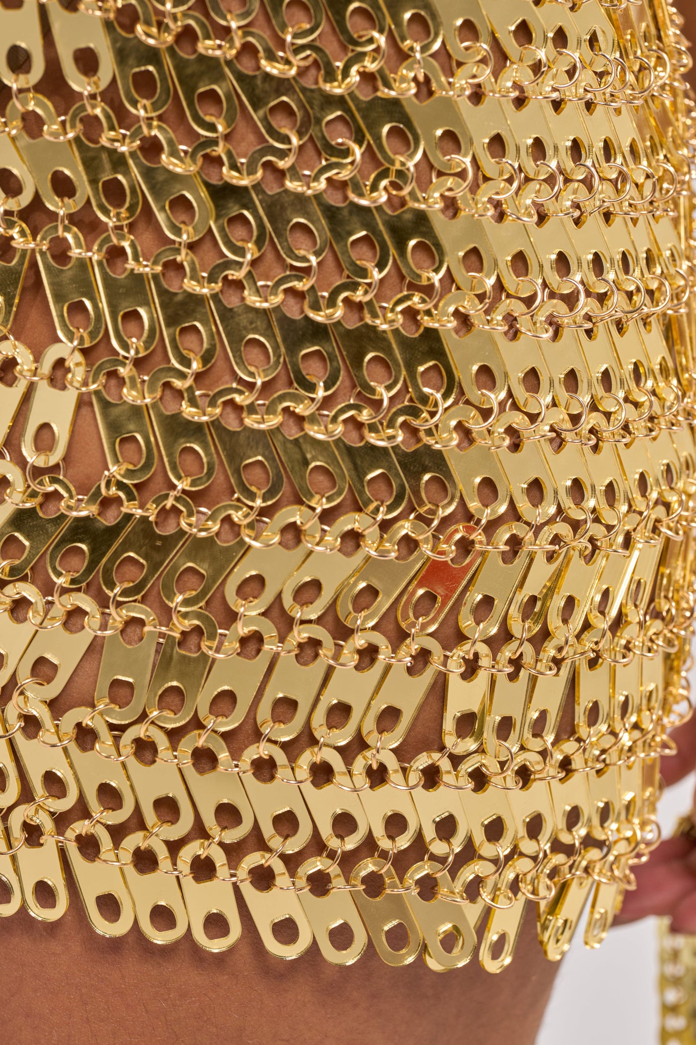 REGAL CHAIN MINI DRESS IN GOLD