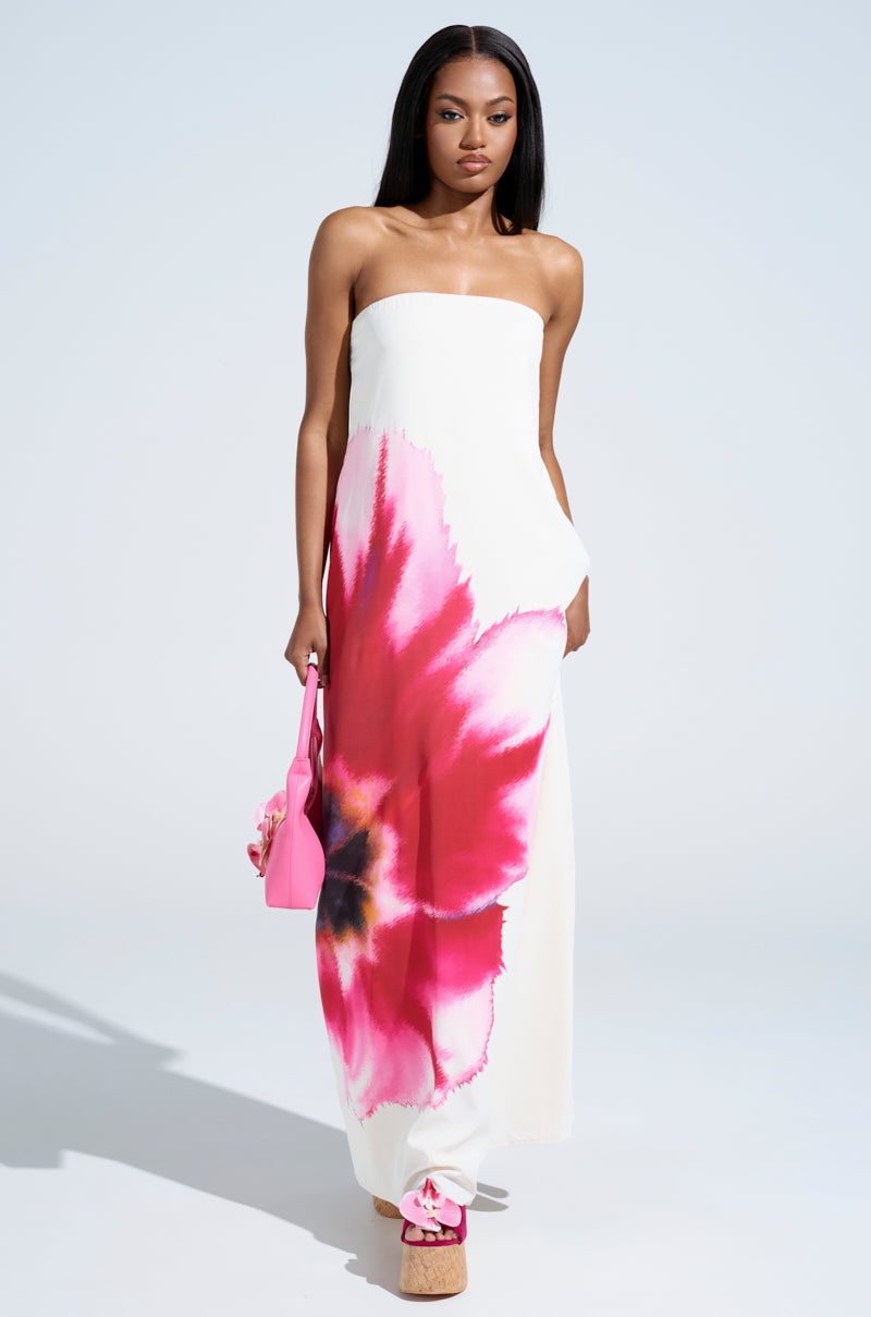 SWEET AND SPICY SATIN MAXI DRESS