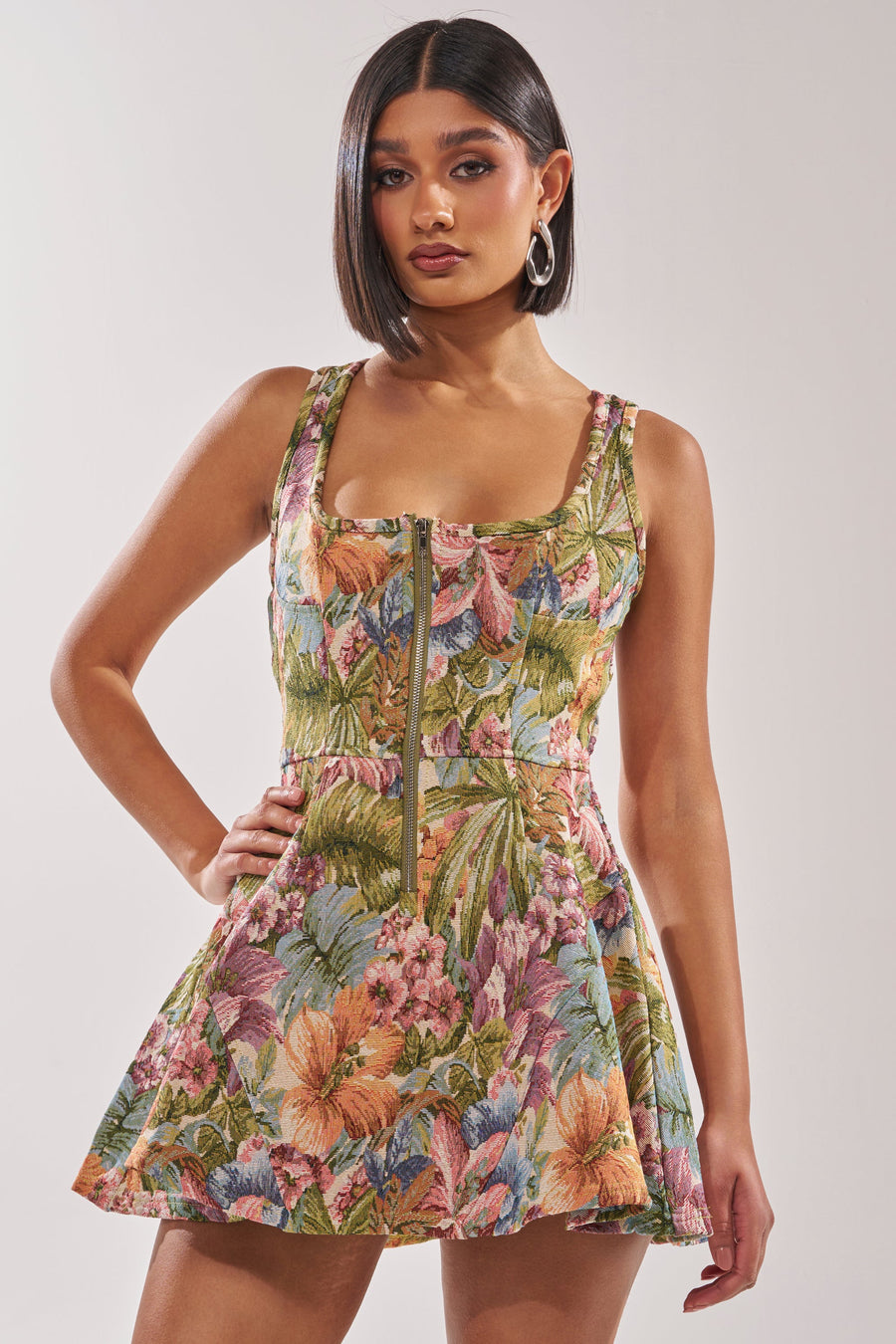 MATCH POINT MINI DRESS IN BROCADE