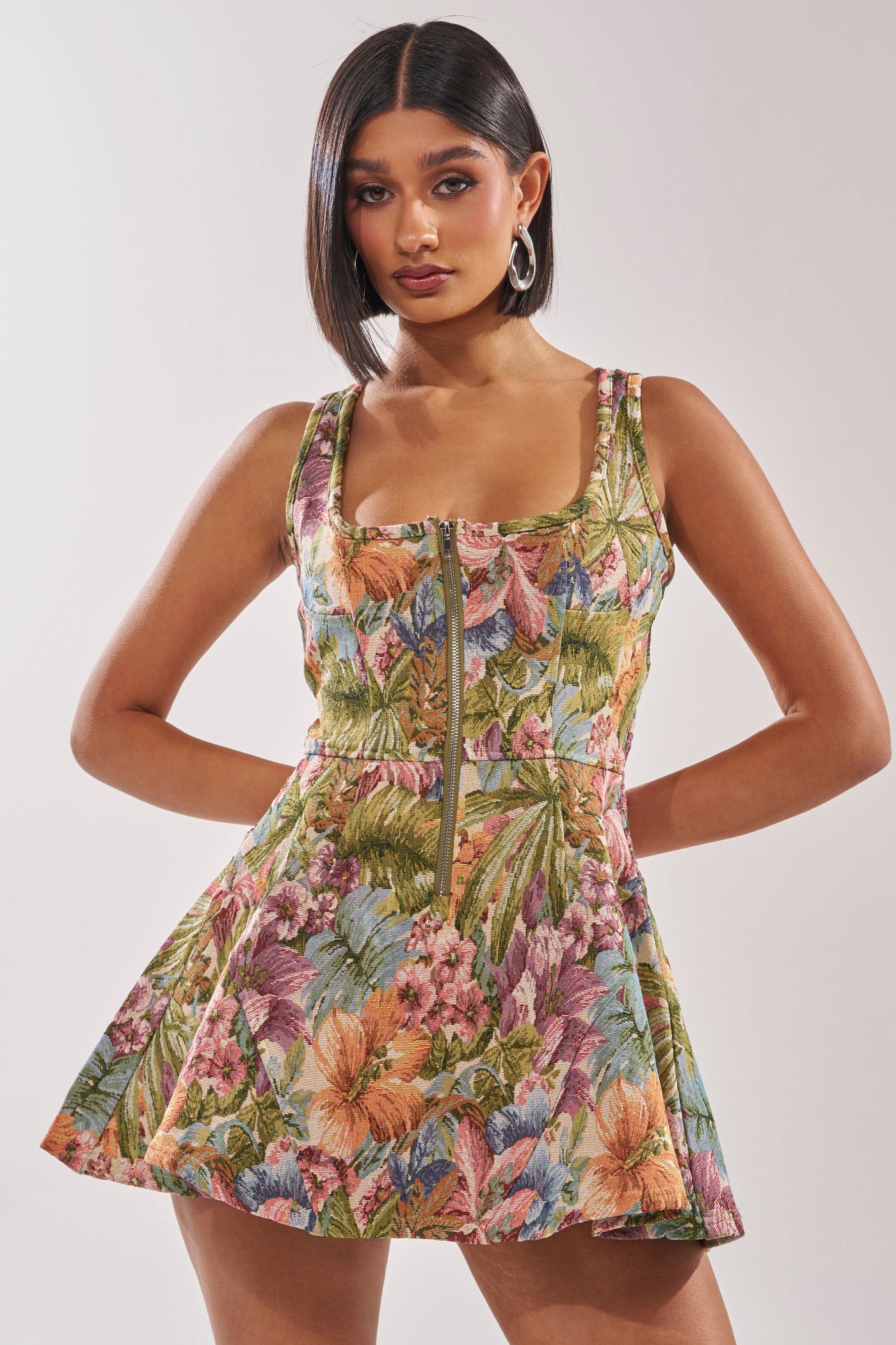MATCH POINT MINI DRESS IN BROCADE