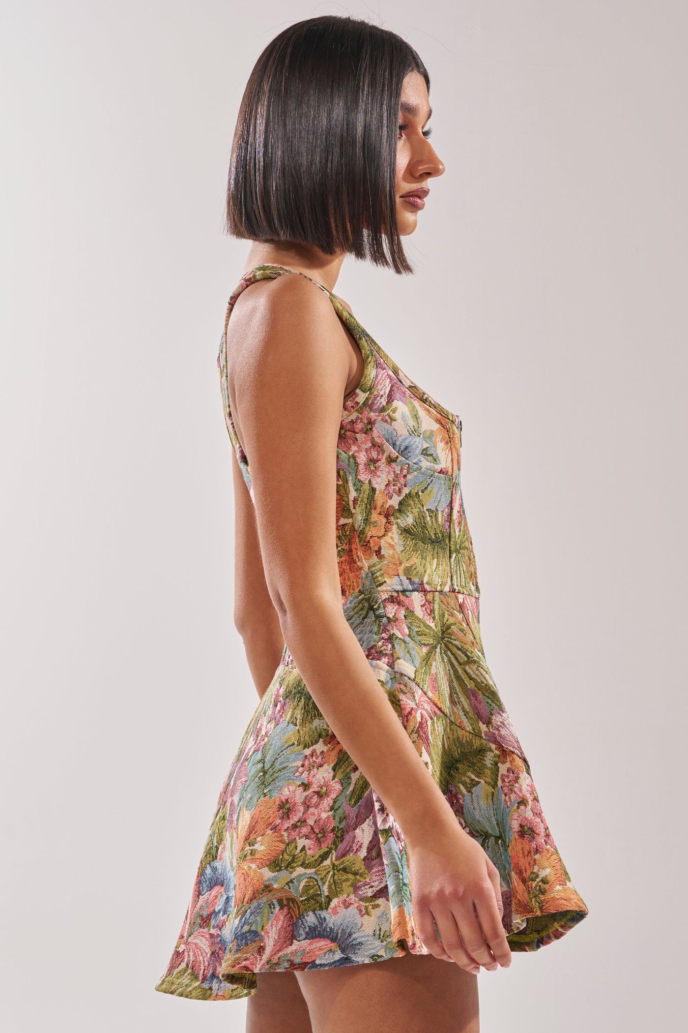 MATCH POINT MINI DRESS IN BROCADE