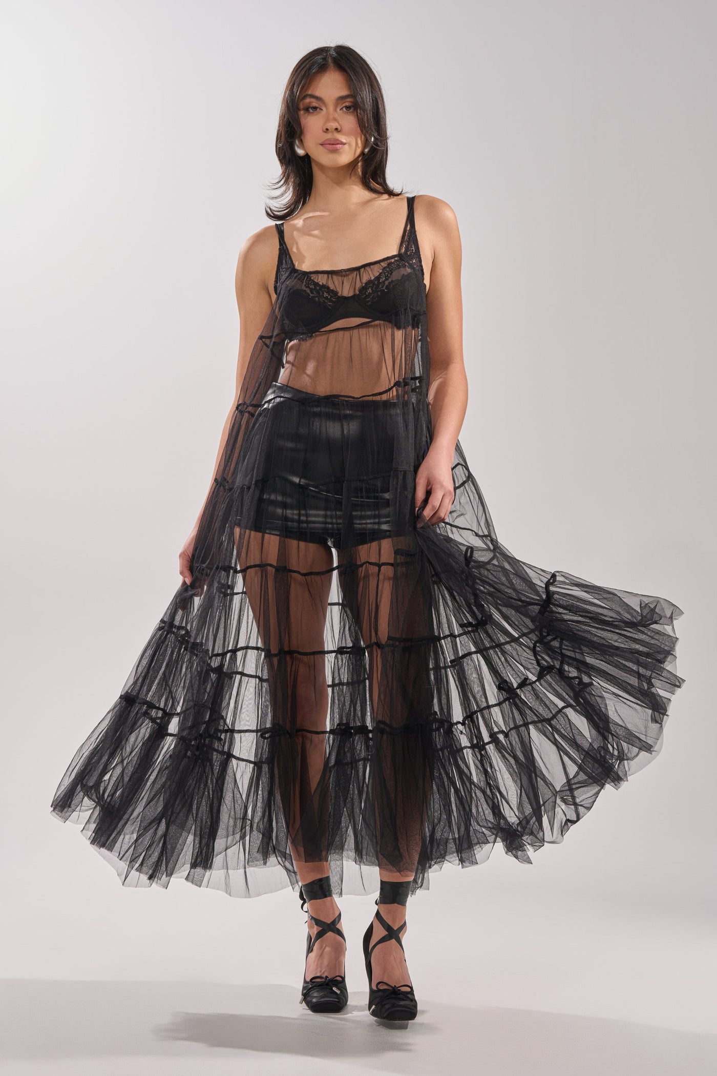 PERFECT FOR LAYERING TULLE MAXI DRESS