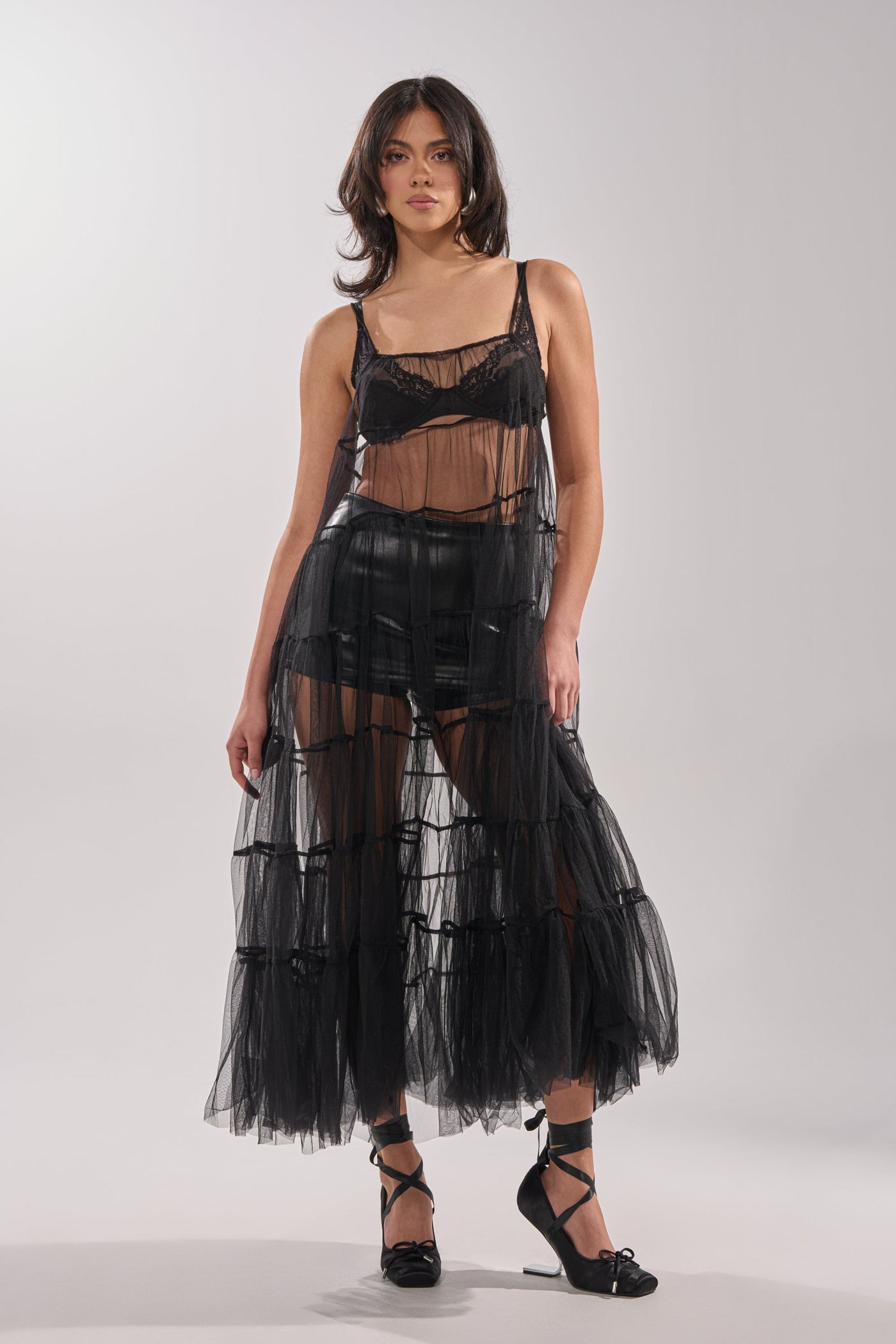 PERFECT FOR LAYERING TULLE MAXI DRESS