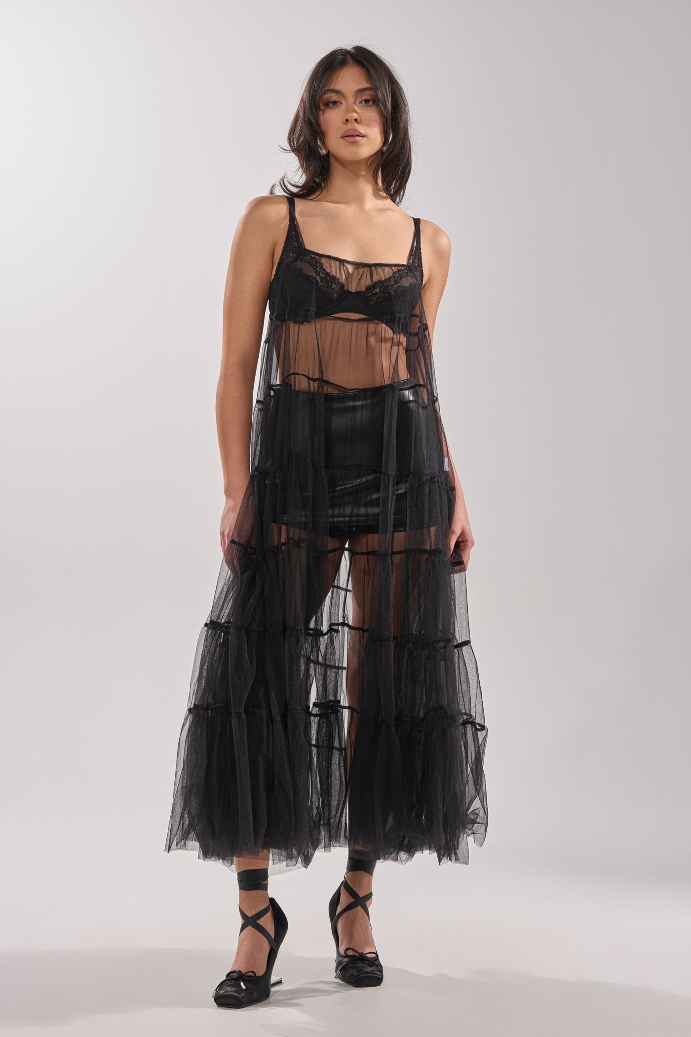 PERFECT FOR LAYERING TULLE MAXI DRESS