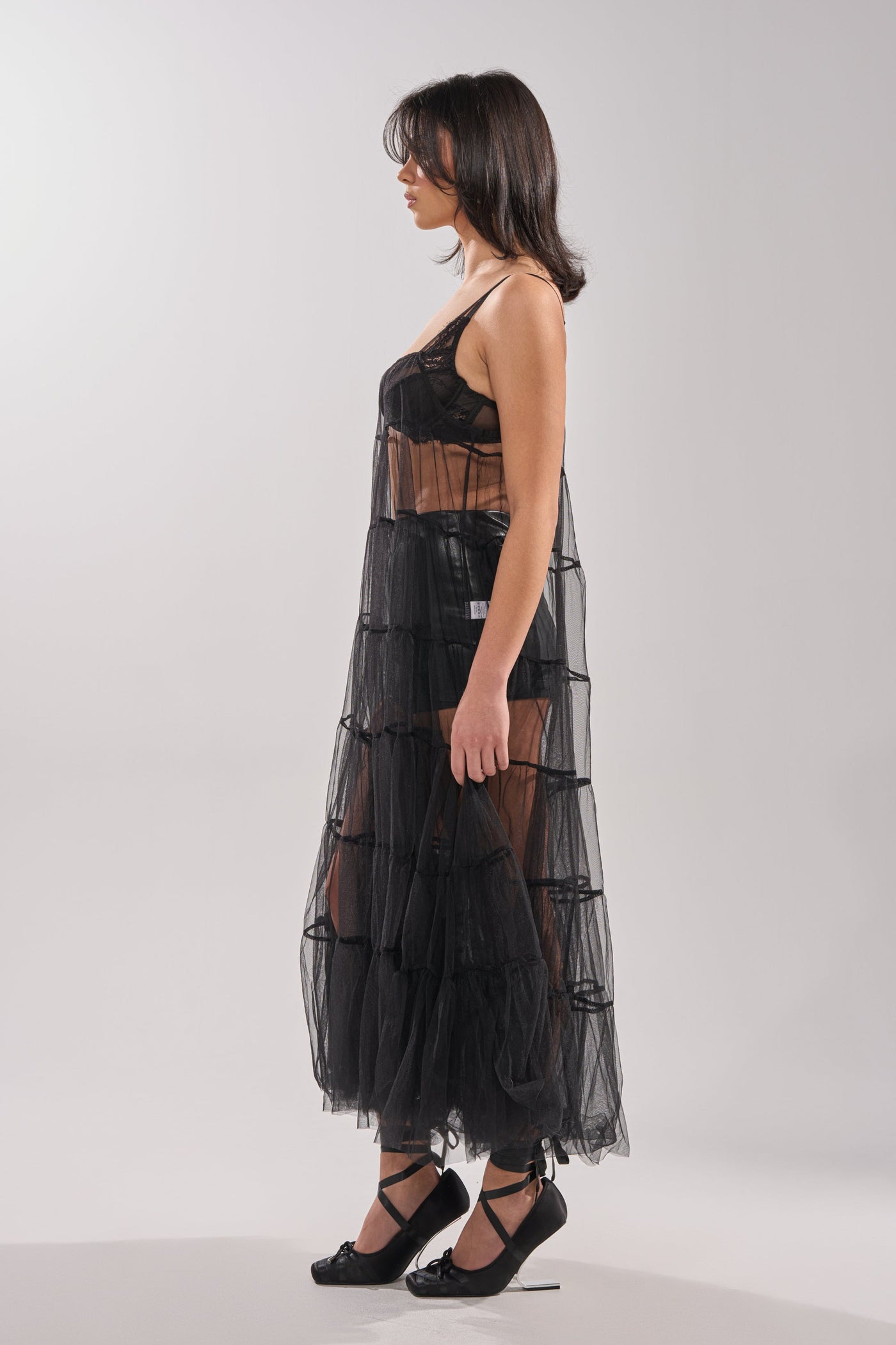 PERFECT FOR LAYERING TULLE MAXI DRESS