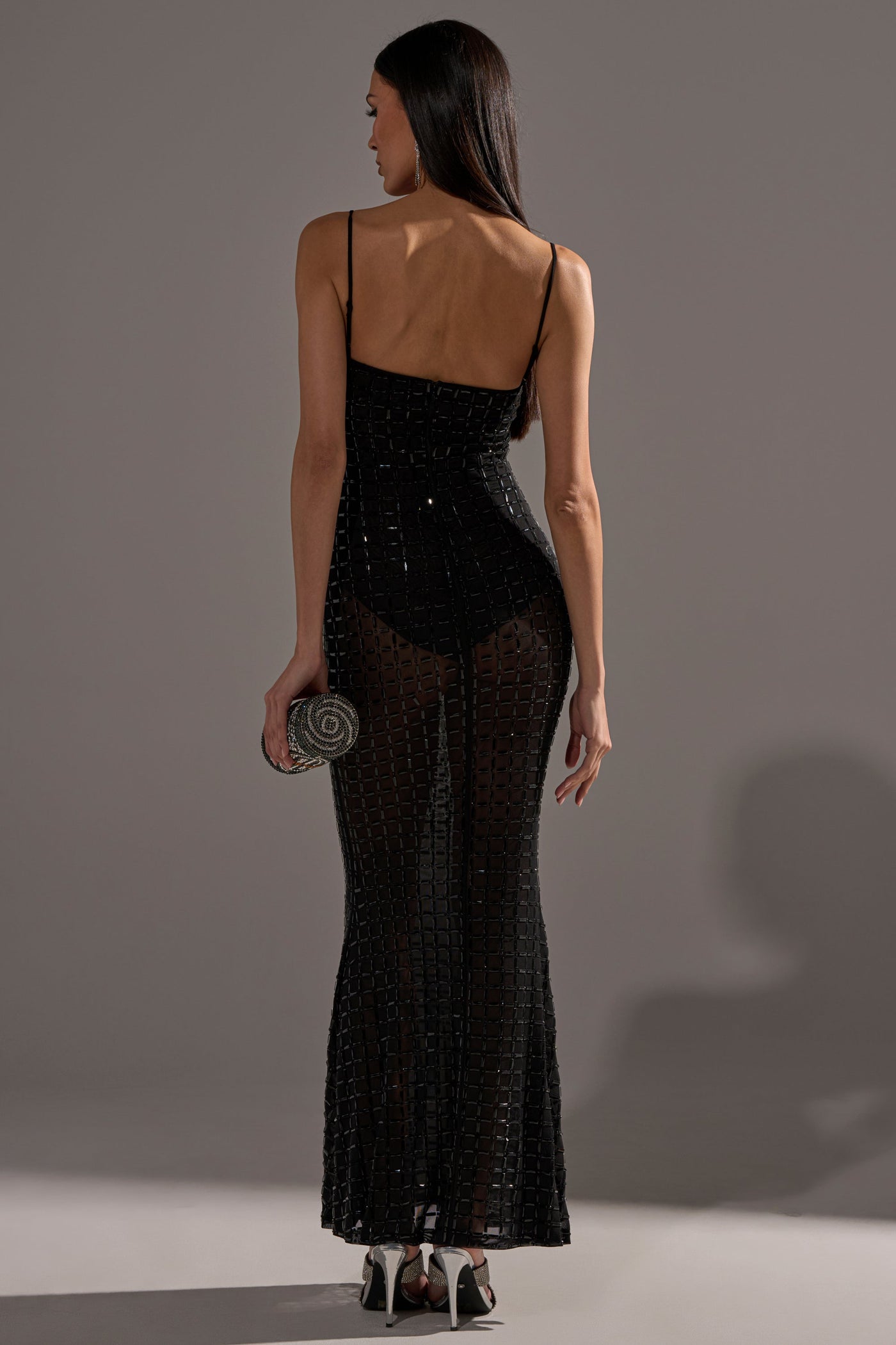 UNTOUCHABLE RHINESTONE MAXI DRESS