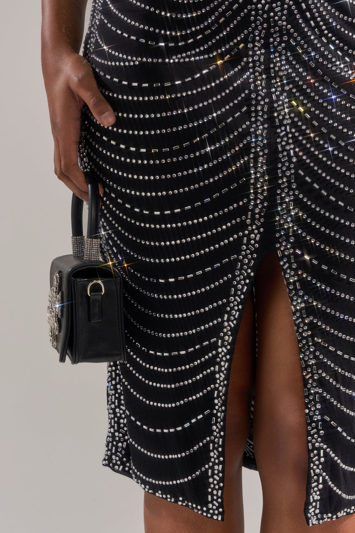 LANA RHINESTONE MIDI DRESS
