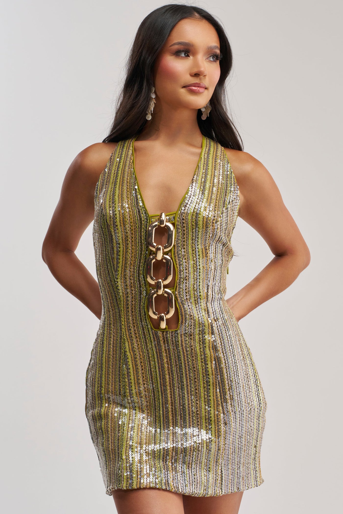 SPOTLIGHT SEQUIN MINI DRESS