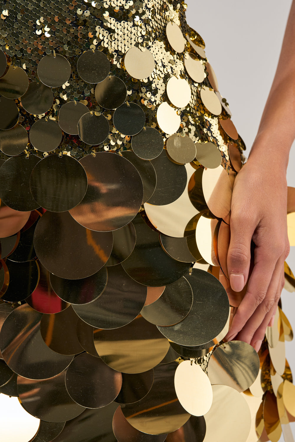 DANCE THE NIGHT AWAY SEQUIN MINI DRESS IN GOLD