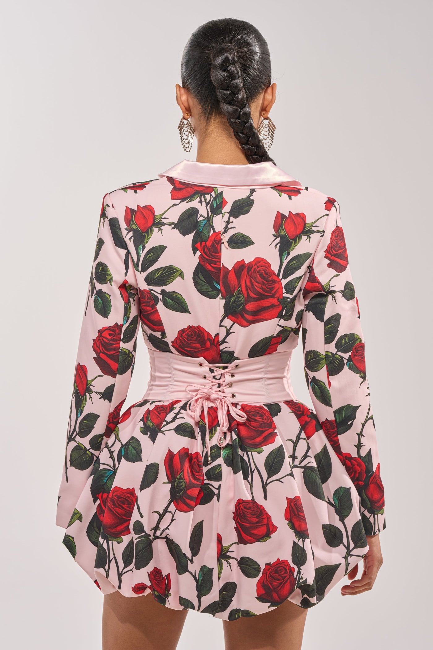 PAINTING THE ROSES RED BUBBLE MINI DRESS WITH CORSET