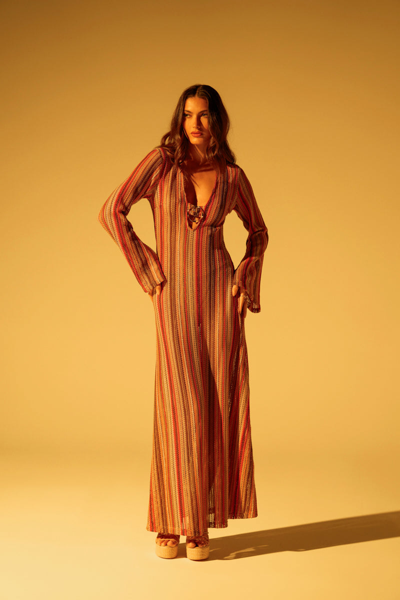 IBIZA DREAMIN CROCHET MAXI DRESS