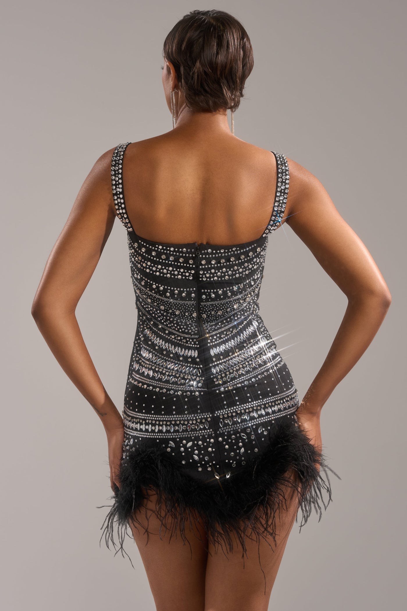 SHOWSTOPPER RHINESTONE MINI DRESS