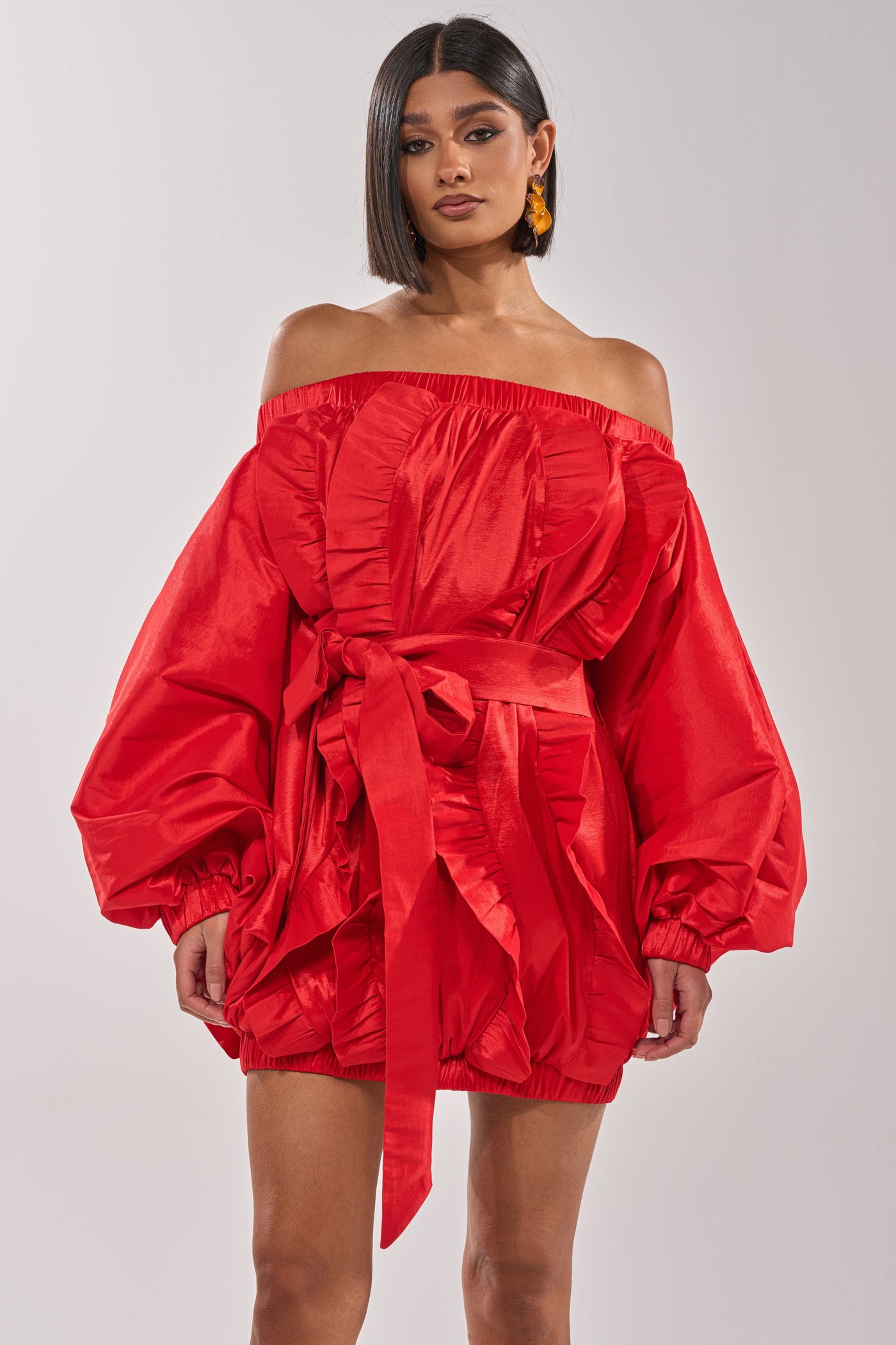 SHINE ON LONG SLEEVE MINI DRESS