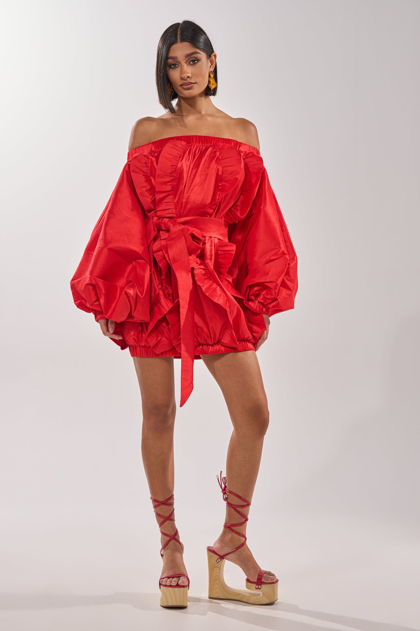 SHINE ON LONG SLEEVE MINI DRESS