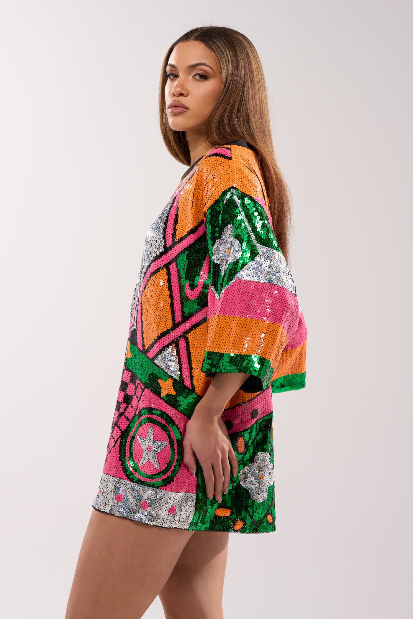 HOUSE OF HEARTS SEQUIN TSHIRT DRESS