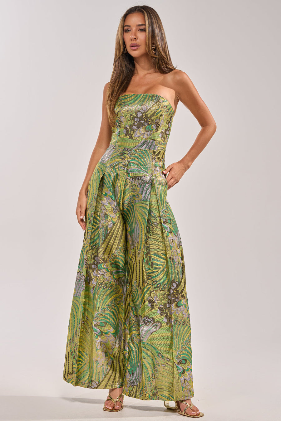 NO ONE LIKE ME PRINTED JUMPSUIT IN GREEN