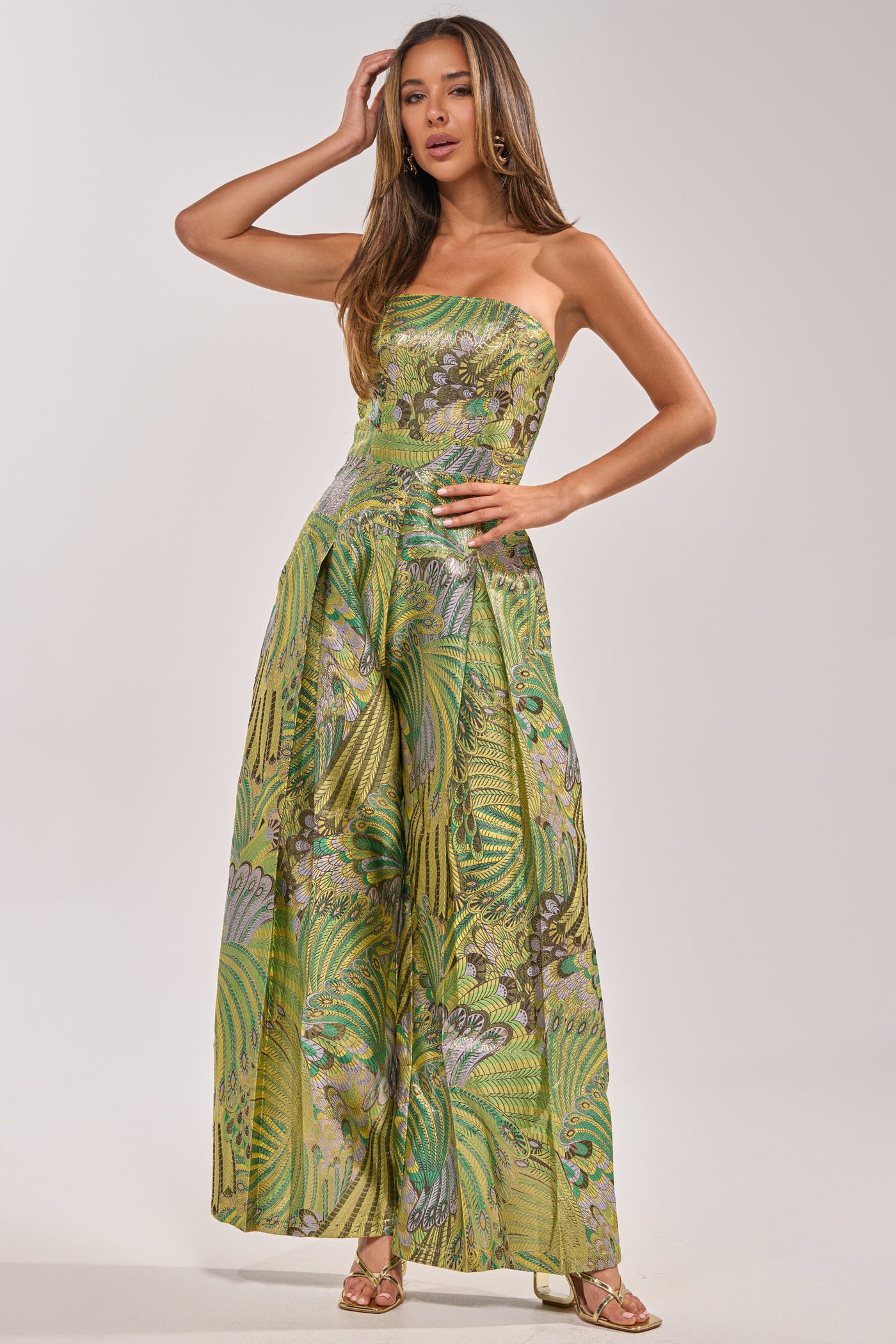 NO ONE LIKE ME PRINTED JUMPSUIT IN GREEN