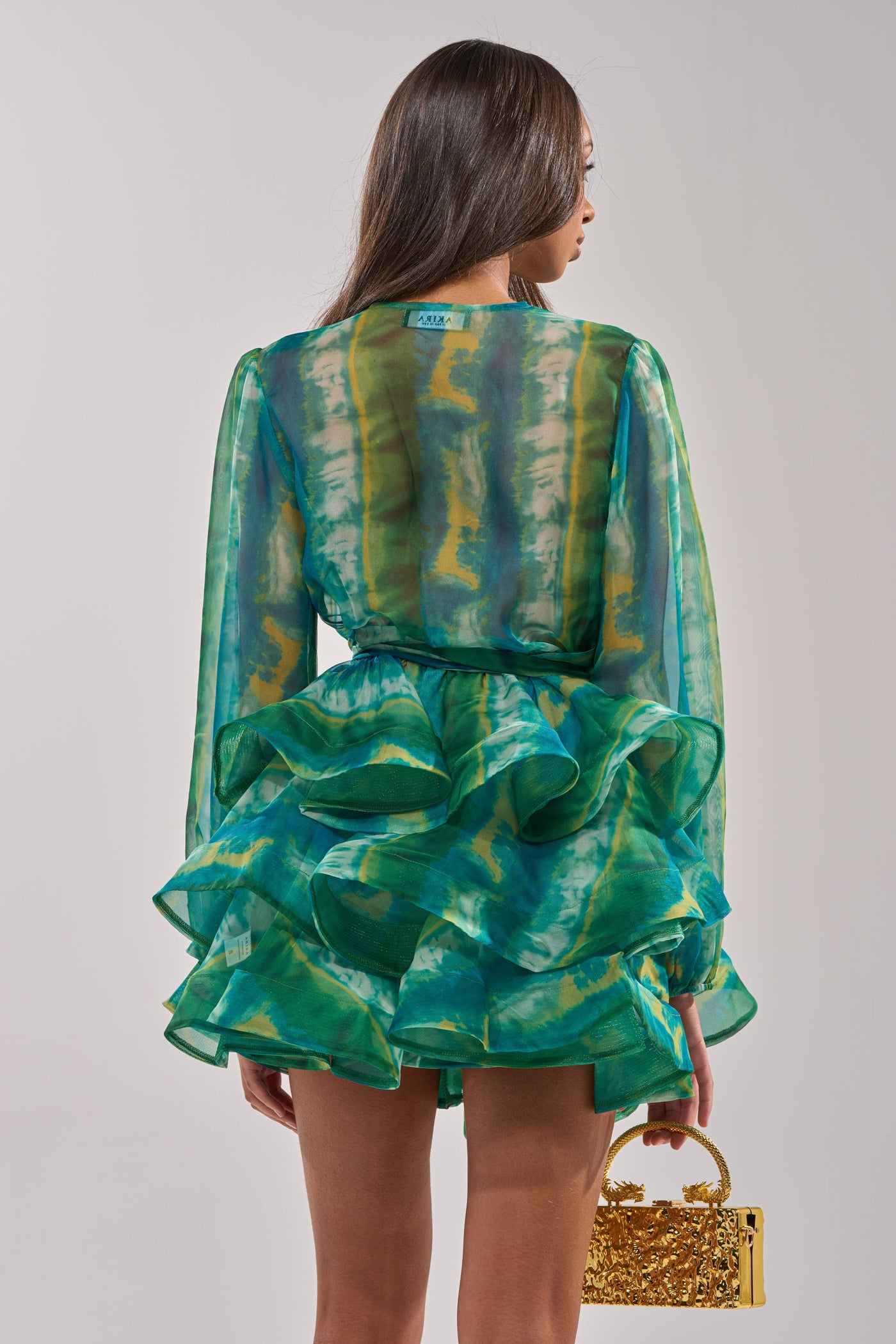 SEA BREEZE RUFFLE MINI DRESS