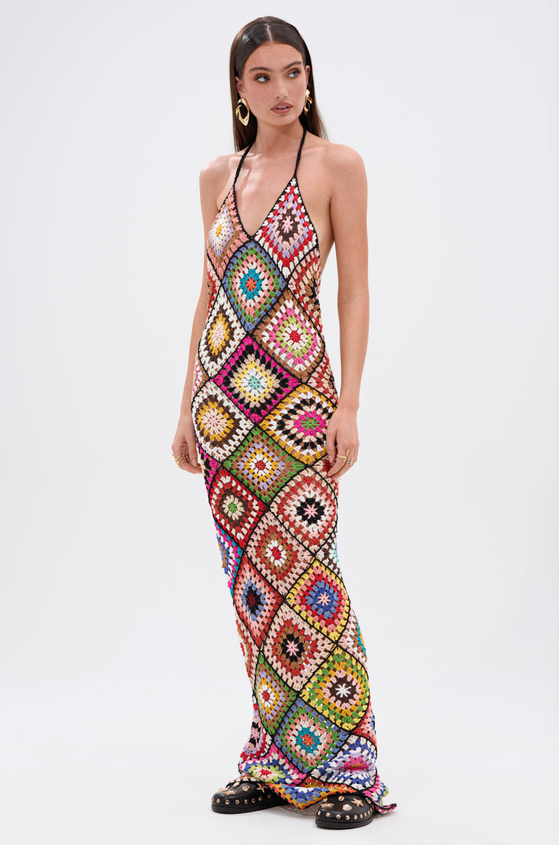 DONT LET ME GO CROCHET MAXI DRESS