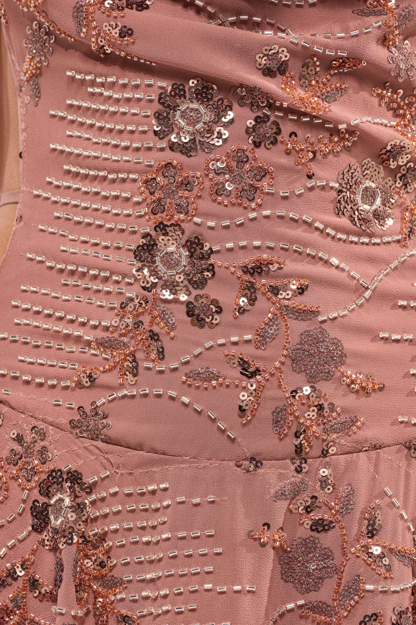 FELICITY EMBELLISHED MINI DRESS IN BROWN