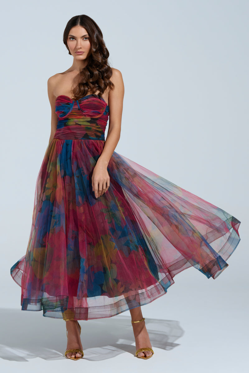 MEGAN STRAPLESS MAXI DRESS