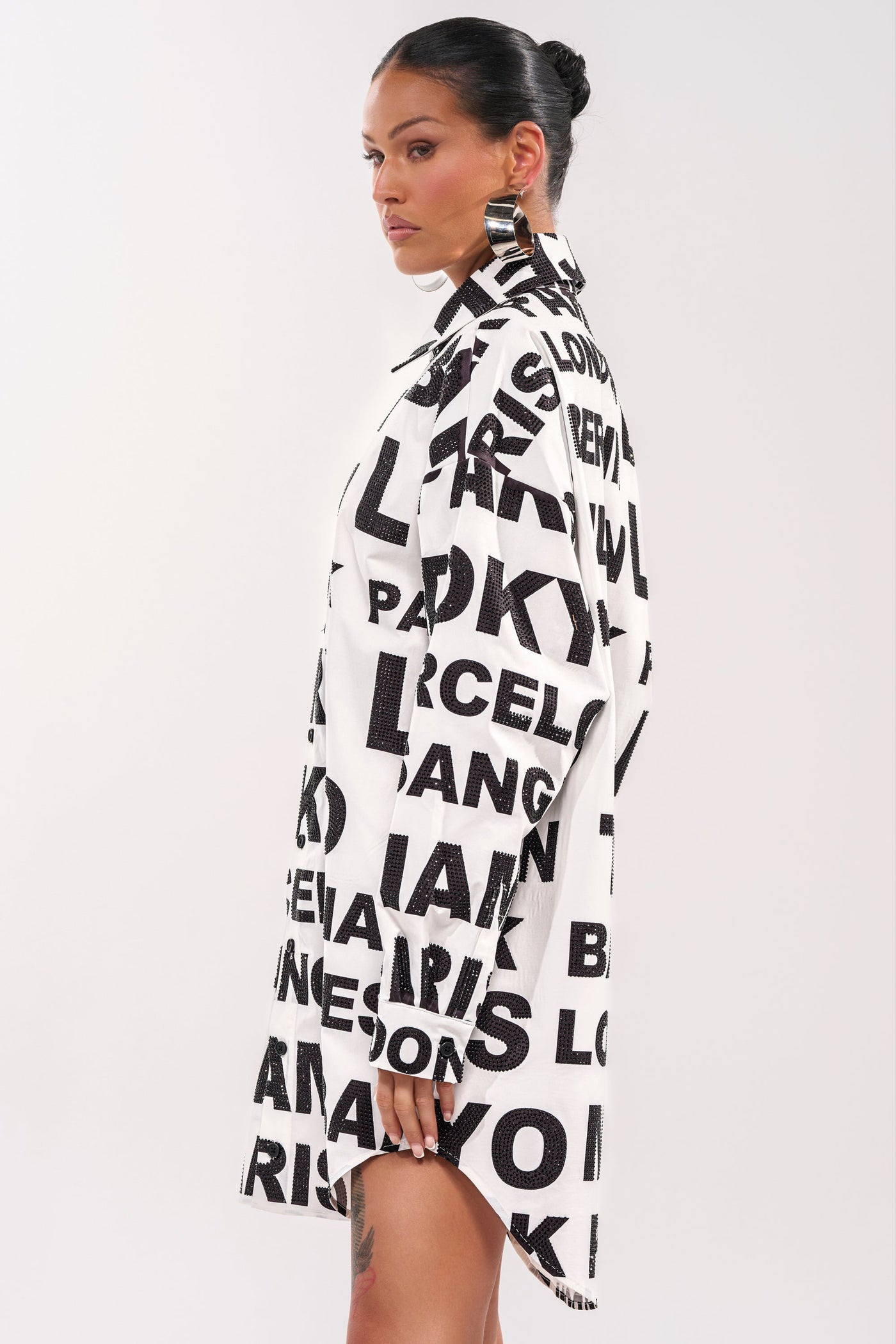 TIME AND PLACE POPLIN MINI DRESS