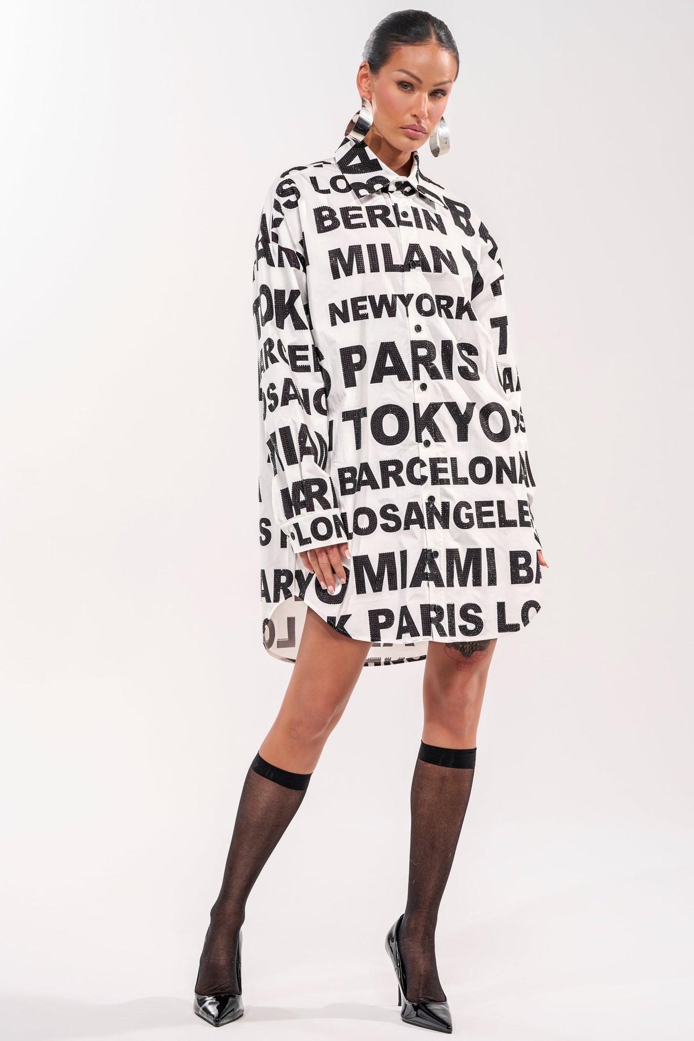 TIME AND PLACE POPLIN MINI DRESS