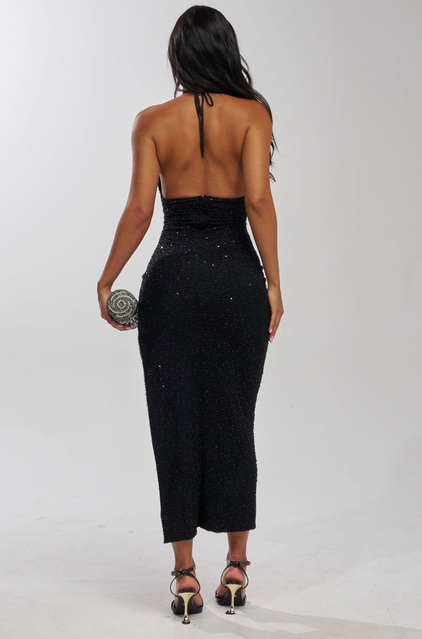PENTHOUSE BABY SEQUIN MAXI DRESS IN BLACK