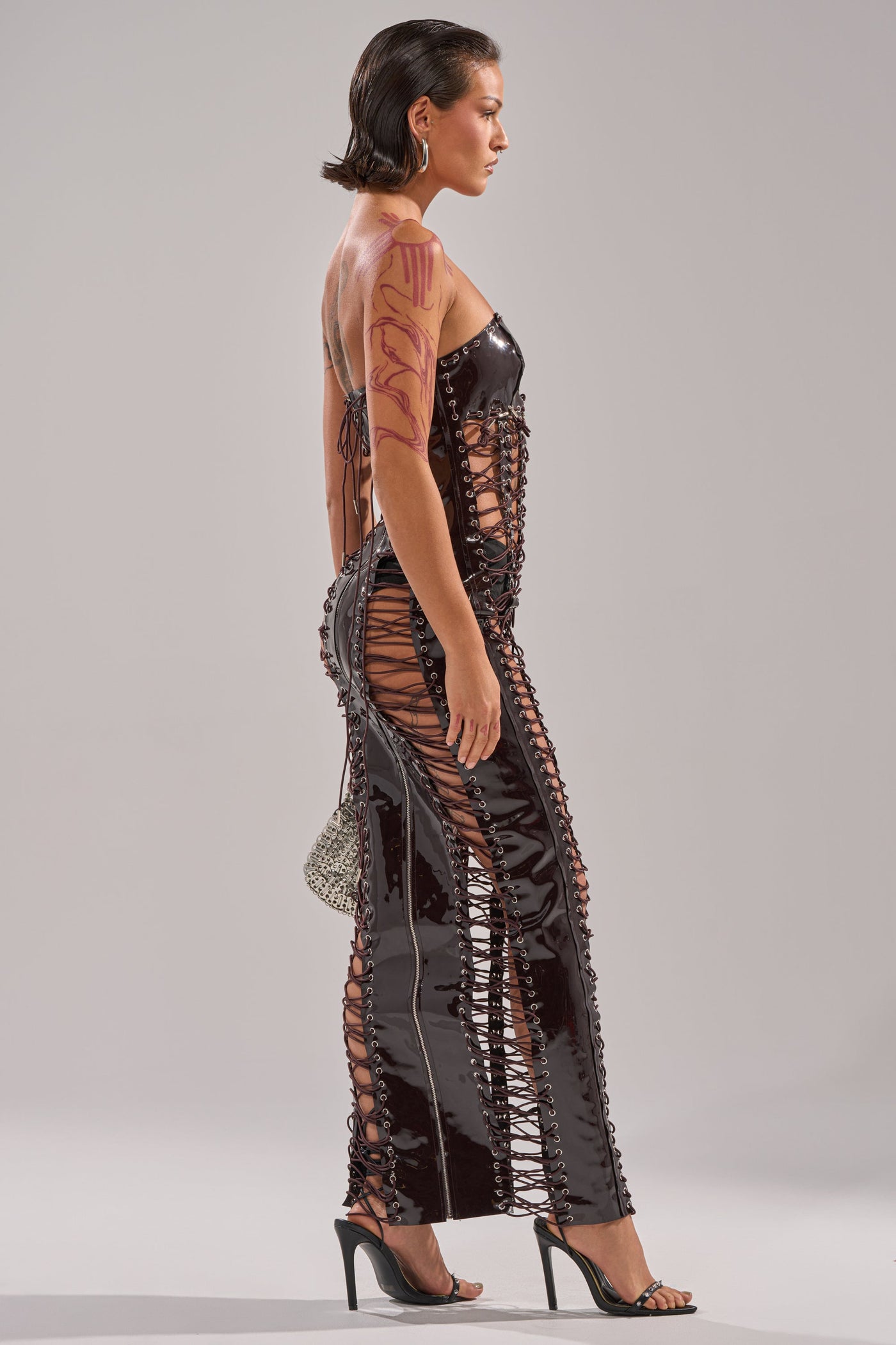 ONE OF ONE LACE UP MAXI DRESS