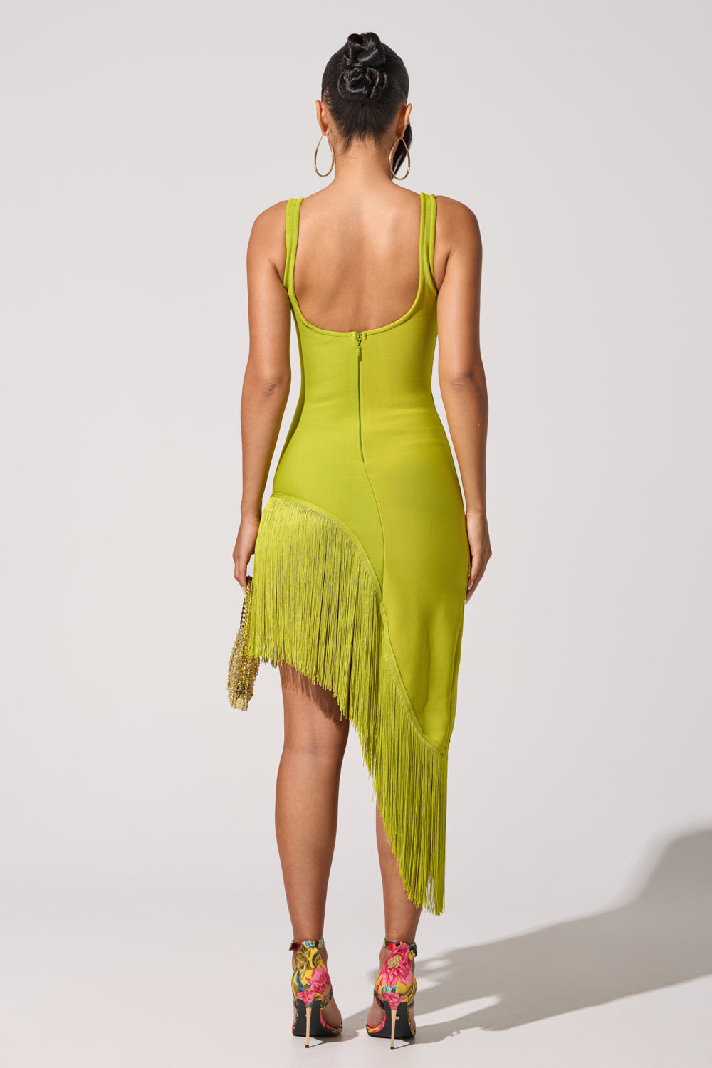 ON THE DANCEFLOOR FRINGE MIDI DRESS