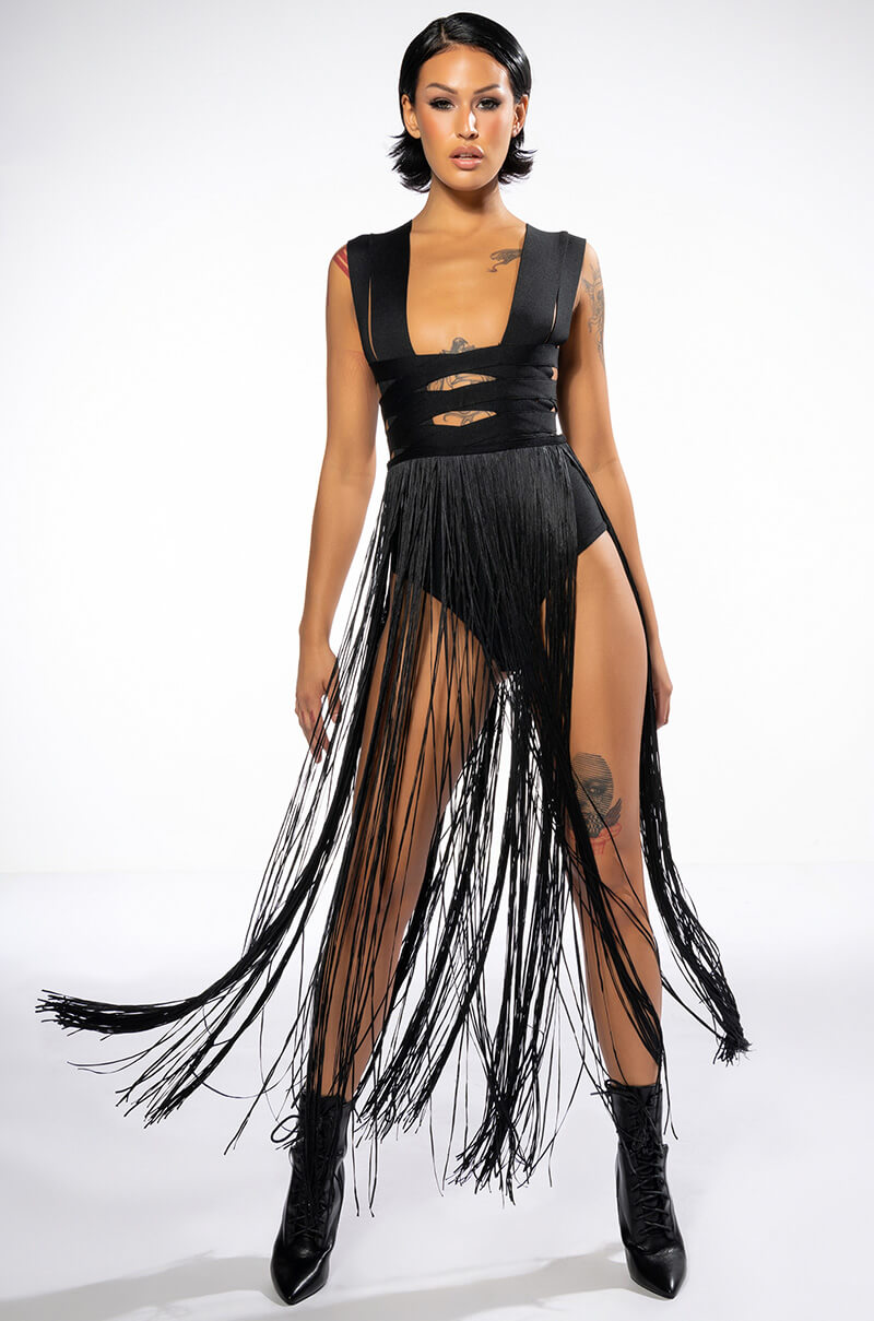 FESTIVAL FRINGE MAXI DRESS