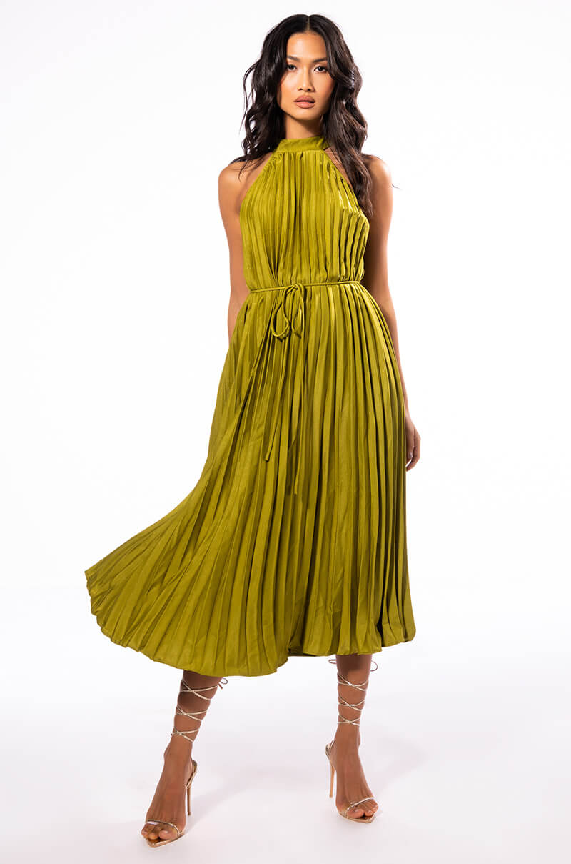 GO TO TOWN PLEATED DRESS