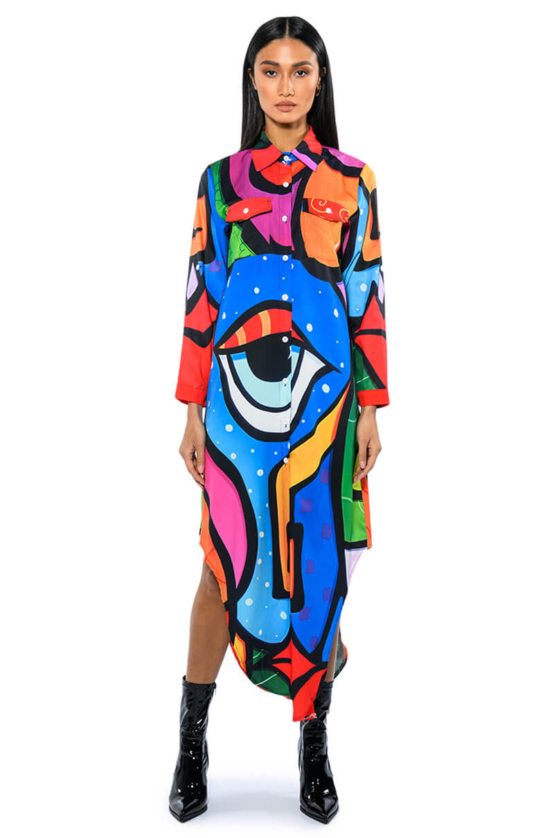 WANDERLUST BUTTON DOWN MAXI DRESS